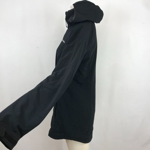 COLUMBIA ~ WOMENS XS ~ BLACK HOODED PARKA JACKET COAT - Picture 4 of 7